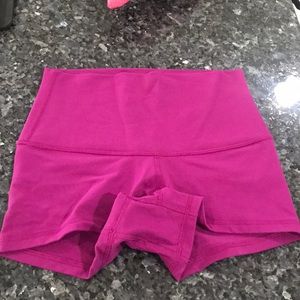 Lululemon wunder under high waisted shorts.